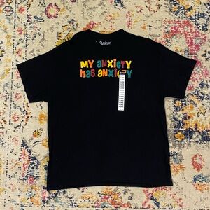 Spencer's Black Womens Tee with Colorful Print